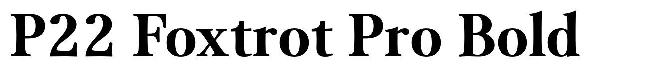 P22 Foxtrot Pro Bold